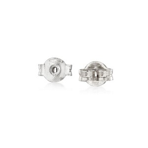 Ross-Simons Italian 14kt White Gold Medium 5mm Earring Backings - 1 of 4