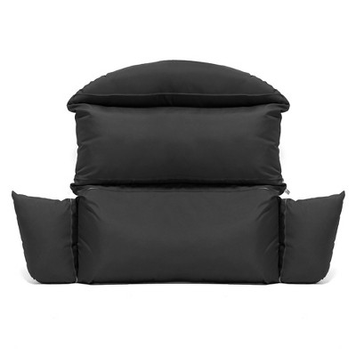 Black Cotton 2-Person Hanging Swing Chair Cushion