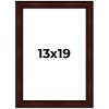 PosterPalooza | Distressed Brown Picture Frame - UV Acrylic, Foam Board Backing, Hanging Hardware - 2 of 4
