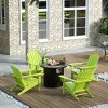 WestinTrends Outdoor Patio Adirondack Chair With Round Fire Pit Table Sets - 2 of 2