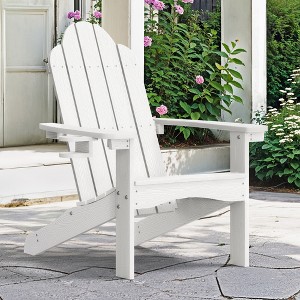 Arceso Adirondack Chair，36 Inch Outdoor Patio Chair，Adirondack Chairs with Cup Holder,  Plastic Adirondack Chairs for Patio, Law, Garden - 1 of 4