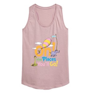 Women's - Dr. Seuss - Oh! The Places You'll Go Graphic Racerback Tank - 1 of 4