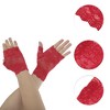 Unique Bargains Women's Floral Thin Sunblock Fingerless Gloves 1 Pair - 2 of 4