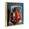 Stupell Industries Squirrel Reading Sassy Book Floating Frame Canvas Art, Gold, 18" x 18" - 2 of 4