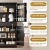 Kumasinova 72" Fluted Kitchen Storage Cabinets with 3 Drawers,Pantry Cabinet with 6 Shelves,Freestanding Storage Cabinet for Kitchen,Dining Room - 3 of 4