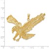 Black Bow Jewelry 14k Yellow Gold Extra Large 2D Landing Eagle Pendant - 4 of 4