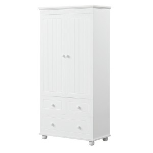 Dexmalle White Classic Tall Storage Cabinet with Three Drawers - 1 of 4