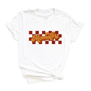 Simply Sage Market Women's Momster Checkered Short Sleeve Graphic Tee - 1 of 4