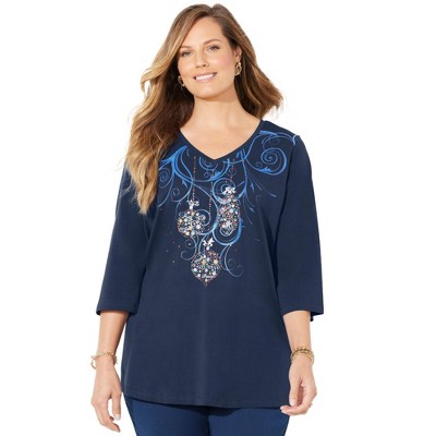 Catherines Women's Plus Size Petite Wit & Whimsy Tees