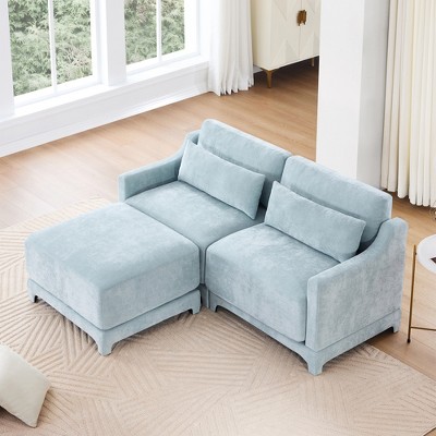 Christopher Knight Home Conrad 73" Chenille Upholstered L-Shape Sectional Sofa