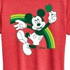 Women's - Disney - Mickey Green Rainbow Short Sleeve Graphic T-Shirt - 2 of 4