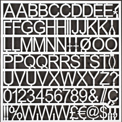 MasterVision 1 Inches White Plastic Set of Letters Numbers & Symbols