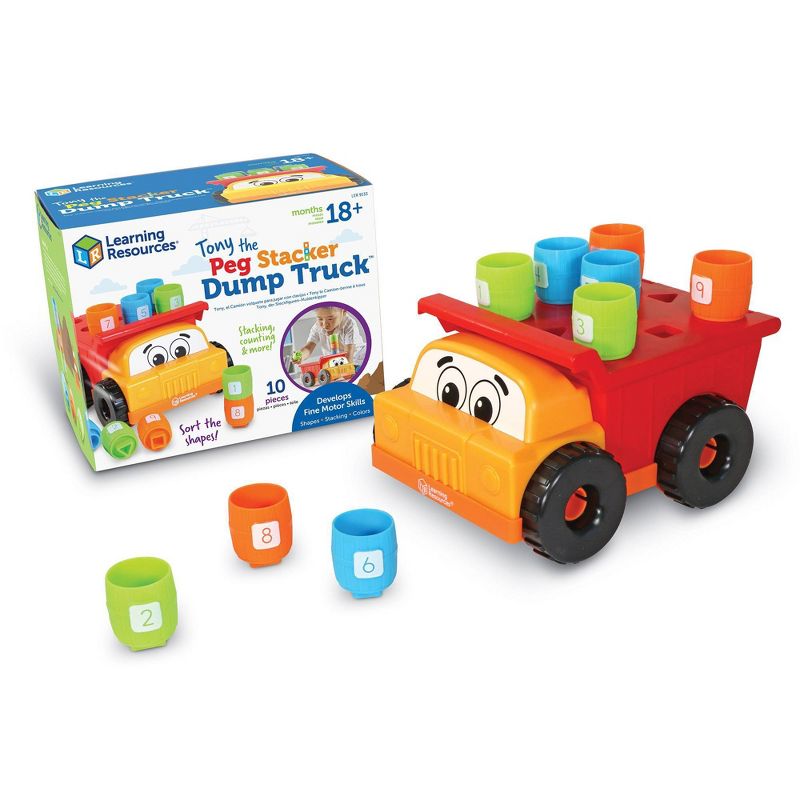 Learning Resources Tony the Peg Stacker Dump Truck, 1 of 5