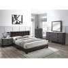 NicBex Contemporary Nightstand with Geometric Handles Bedside Table with Elegant Marble Top for Bedroom, Living Room - 4 of 4