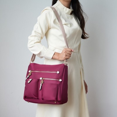 MKF Collection Serena Color-Block Nylon Women’s Shoulder Bag by Mia K - Beige Coffee — фото 4