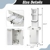 Infurnic Utility Storage Cabinets Elegant Barber Station with Sturdy Wood Equipment Suitable for Hair Salons, White, 23.22"*15.75"*66.93" - 3 of 4