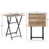 LIVAREEmlen 2-Piece Sofa Side Table, Industrial Snack Table for Small Spaces, Space-Saving Easy to Fold Wood - 3 of 4