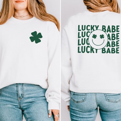 Simply Sage Market Women's Graphic Sweatshirt Lucky Babe Stacked