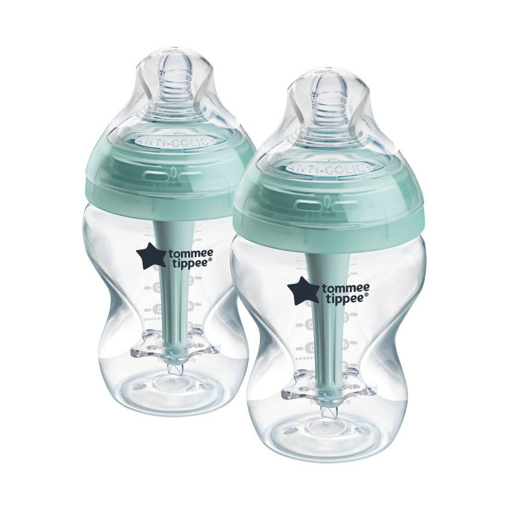 Tommee Tippee Advanced Baby Bottles Nipple 0m+ - Clear - Slow Flow - 9 fl oz/2pk