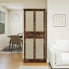 Rattan Bathroom Cabinet, Bathroom Floor Cabinet with Drawer,Display Storage with Doors,Kitchen Cupboard,Storage Cabinet for Living Room - 2 of 4