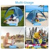 Racxily 4-6 Person Camping Tent, Foldable Waterproof Beach Tents w/ 3 Door Openings&Carrying Bag, UPF50+ for Picnic Camping Hiking Adventure Fishing - 3 of 4