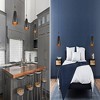 Globe Electric 1-Light Matte Black Pendant Light with Faux Leather Strap Detail: Industrial Ceiling Fixture, ETL Listed - 2 of 4