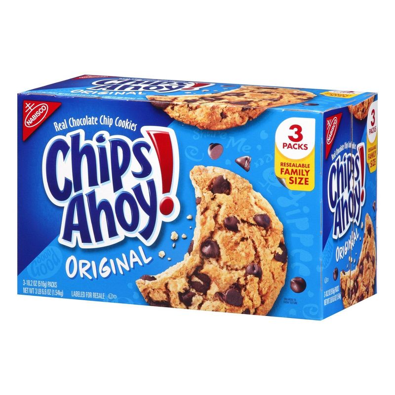 Nabisco Chips Ahoy! Original Chocolate Chip Cookies Family Size - 54.6oz/3pk, 4 of 6