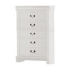 31" Louis Philippe Chest White - Acme Furniture: Brushed Nickel Hardware, 5 Drawers - image 2 of 4