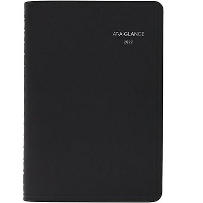 AT-A-GLANCE 2022 5" x 8" Daily/Monthly Appointment Book Planner QuickNotes Black 76-04-05-22