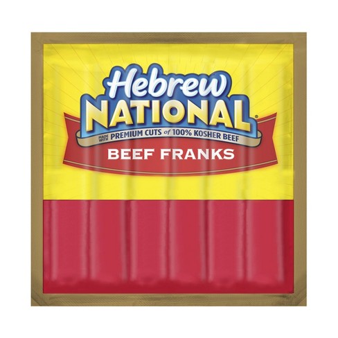 Hebrew National Kosher Beef Franks All Natural Uncured - 6 ct