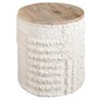 White Boucle Patchwork Storage Side Table - 4 of 4