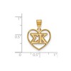 Black Bow Jewelry 14k Yellow Gold Plated Sterling Silver Sigma Kappa Greek Life Pendant - 2 of 3