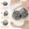 Unique Bargains Velvet Vintage Ring Display 2 Slot Hexagon Jewelry Storage Box - 3 of 4