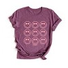 S.W.Smiley Love Smiley Grid - Women's Short Sleeve Graphic T-Shirt - 2 of 4