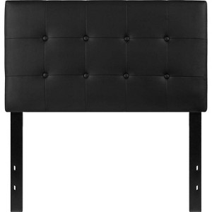 Twin Button Tufted Upholstered Headboard Black - Riverstone Furniture