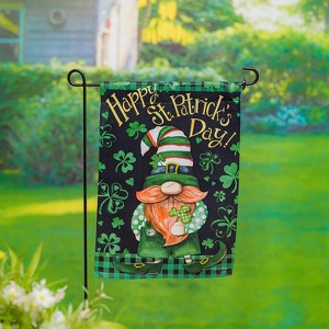 Evergreen Lucky Gnome Garden Suede Flag 12.5 x 18 Inches Indoor Outdoor Decor - 1 of 4