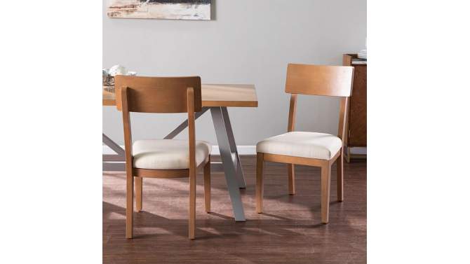 Set of 2 Trelltre Dining Chairs with Cushions Natural - Aiden Lane, 2 of 13, play video