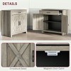 Resenkos Sideboard,Farmhouse Sideboard Cabinet with Barn Doors Kitchen Buffet Cabinet with Drawer and Shelf Gray Wash - 4 of 4