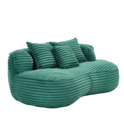 SYFERLORY COOLMORE Bean Bag sofa Lazy Sofa Durable Comfort Lounger High Back Bean Bag Chair Emerald