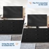 TV Stand with Mount for 32–85 Inch TVs, Modern Wood Media Console with Adjustable Height & Storage 9 Drawers - 4 of 4