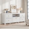 Farmhouse TV Stand for 80 Inch TVs, 70" Entertainment Center with 6 Drawers & Soundbar Shelf - 2 of 4