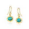 Ross-Simons Turquoise, 6x8mm Cultured Pearl and 2.00 ct. t.w. Pink Chalcedony Jewelry Set: 3 Pairs Of Drop Earrings in 18kt Gold Over Sterling - 3 of 4