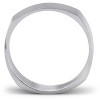 Pompeii3 10k White Gold Mens Hand High Polished Squared Off 6MM Wedding Band - 2 of 4