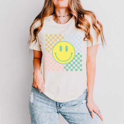 Simply Sage Market Four Square Smiley Face Short Sleeve Tee
