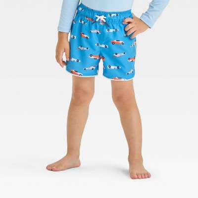 Toddler Boys' Race Car Swim Shorts - Cat & Jack™ Dark Blue