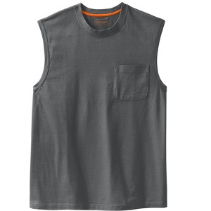 Boulder Creek by KingSize Men's Big & Tall Heavyweight Pocket Muscle Tee - 1 of 4