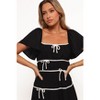 Harvey Maxi Bow Dress - Black/White XS - 4 of 4