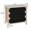 Bella Depot 31.5''W 3 Drawer Dresser Storage Cabinet Buffet Sideboard with Adjustable Shelves(1 PCS) - 4 of 4