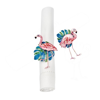 C&F Home Flamingo Palm Napkin Ring Set of 2