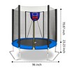 HFYee 8/12/14FT Starter Trampoline Kit Soft Basketball Board & Inflator for Ages 4+ Blue Safety Net - 2 of 4